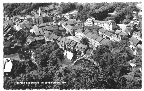 AK, Lobenstein Thür., Teilansicht, Blick vom Alten Turm, 1962