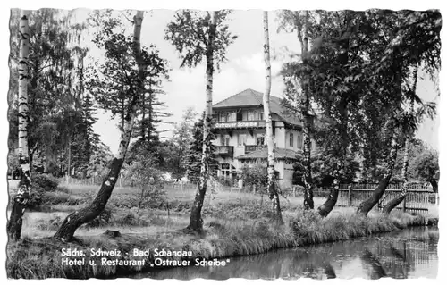 AK, Bad Schandau Sächs. Schweiz, Hotel & Restaurant " Ostrauer Scheibe", 1963