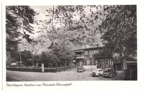 AK, Trusetal Thür., Jttershagen's Gasthaus am Trusetaler Wasserfall, Vers1, 1954
