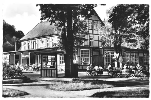 AK, Treseburg im Bodetal, Hotel "Weißer Hirsch", 1962