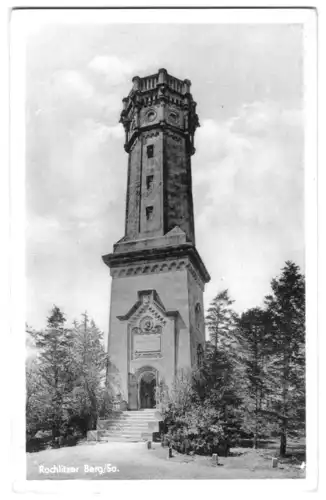 AK, Rochlitz Sa., Aussichtsturm auf dem Rochlitzer Berg, 1957