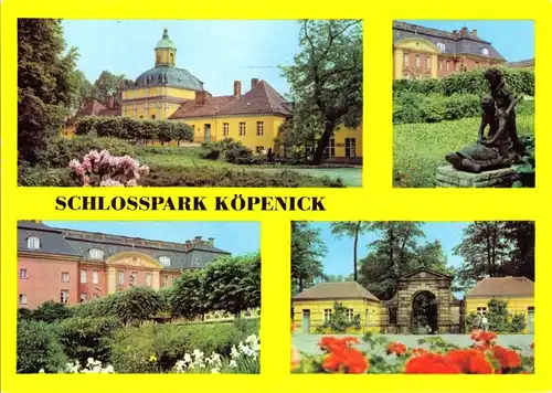 AK, Berlin Köpenick, vier Abb., Schloßpark Köpenick, 1980