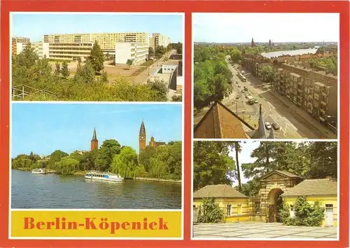 AK, Berlin Köpenick, vier Abb., u.a. Allendeviertel, 1987