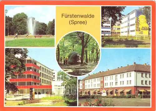 AK, Fürstenwalde Spree, fünf Abb., 1982