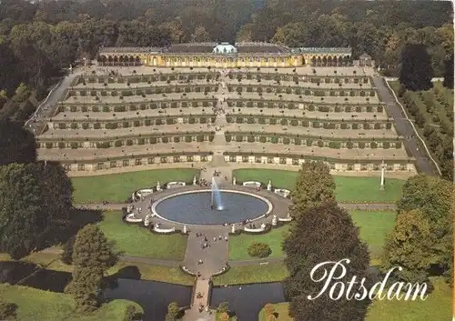 AK, Potsdam, Park von Sanssouci, Luftbild, um 1993