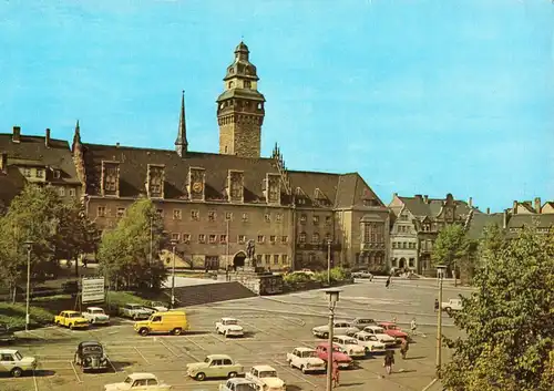 AK, Zeitz, Rathaus am Friedensplatz, 1976