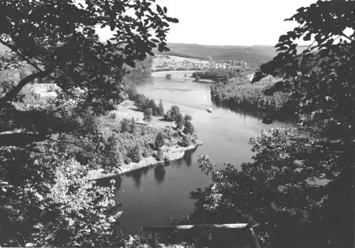 AK, Am Stausee der Saaletalsperre, Heinrichstein, 1988