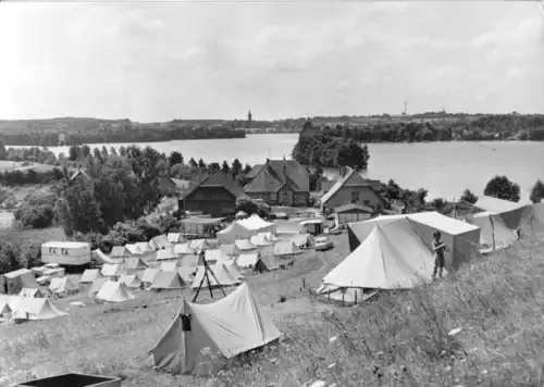 AK, Feldberg Meckl., Campingplatz am Hüttenberg, 1972