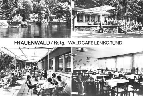 AK, Frauenwald am Rennsteig, Waldcafé Lenkgrund, vier Abb., 1979