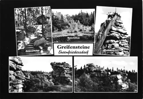 AK, Ehrenfriedersdorf Erzgeb., Greifensteine, fünf Abb., 1967
