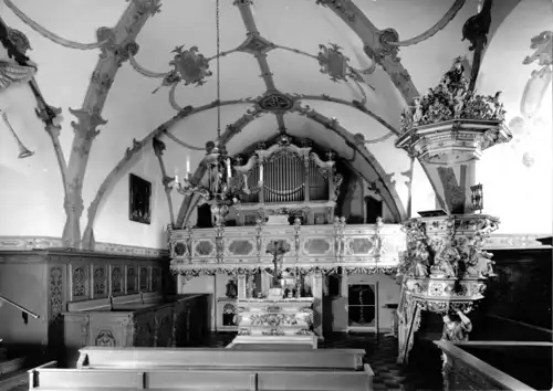 AK, Burgk, Schloß Burgk, Schloßkapelle mit Silbermannorgel, 1978