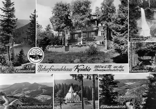 AK, Kniebis Schwarzwald, Naturfreundehaus, sieben Abb., um 1975