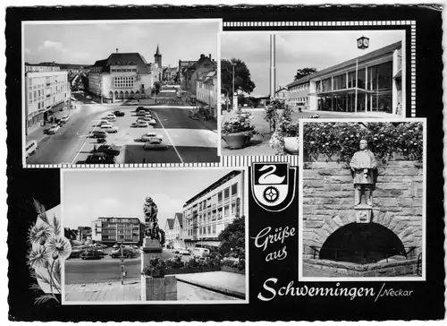 AK, Schwenningen am Neckar, vier Abb., gestaltet, um 1965