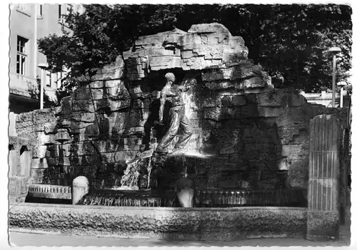 AK, Osnabrück, Bergmannsbrunnen, 1961