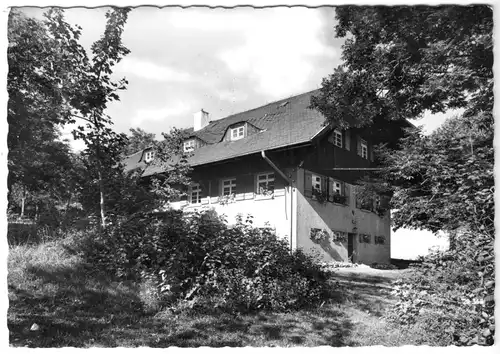 AK, Göppingen, Wasserberghaus des Schwäb. Albvereins, um 1963, Nebenstempel