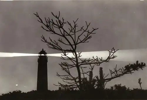 AK, Ostseebad Prerow Darß, Leuchtturm bei Nacht, 1980