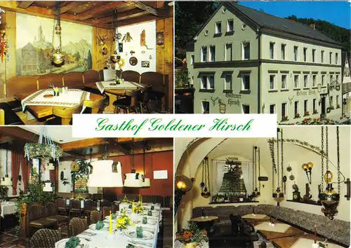 AK, Bad Berneck, Hotel - Gasthof "Goldener Hirsch", vier Abb., 1998