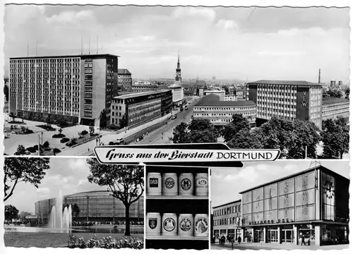 AK, Dortmund, vier Abb., um 1962