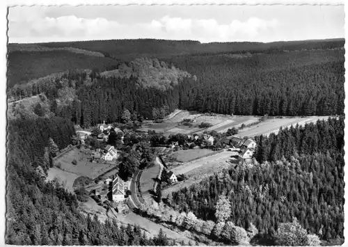 AK, Fohlenplacken im Solling, Luftbildansicht, um 1965