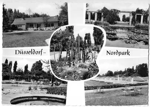 AK, Düsseldorf, Nordpark, fünf Abb., um 1960