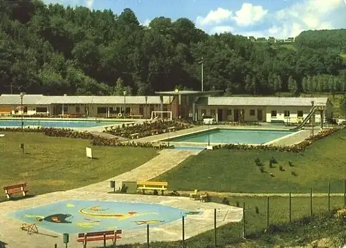 AK, Rosbach Sieg, Schwimmbad, ca. 1968
