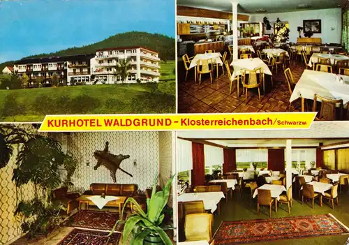 AK, Klosterreichenbach im Schwarzwald, Kurhotel Waldgrund, vier Abb., um 1978