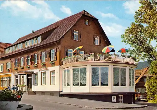 AK, Baiersbronn Schwarzwald, Gasthof - Pension "Krone", um 1970