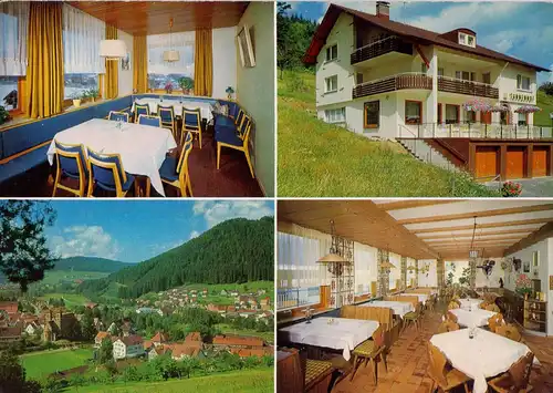 AK, Klosterreichenbach im Schwarzwald, Gasthof "Tannenhof", vier Abb., um 1966
