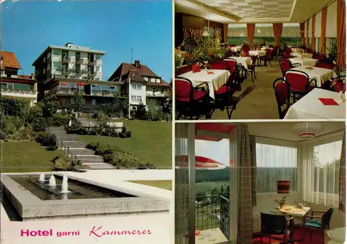 AK, St. Georgen im Schwarzwald, Hotel garni Kammerer, drei Abb., 1973