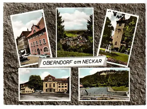 AK, Oberndorf am Neckar, fünf Abb., gestaltet, um 1965