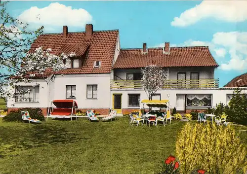 AK, Volmerdingsen über Bad Oeynhausen, Pension Kröger, um 1968