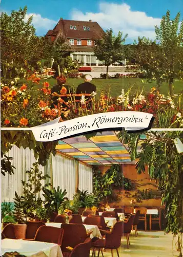 AK, Geisselhardt Kr. Schwäb. Hall, Café - Pension Römergarten a. Limes, 1970