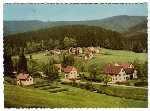 AK, Buhlbach Kr. Freudenstadt, Teilansicht mit Pension Siegwart, 1962