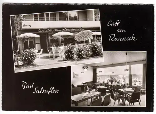 AK, Bad Salzuflen, Café am Roseneck, zwei Abb., um 1965