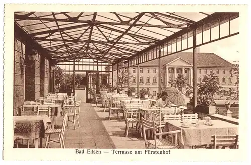 AK, Bad Eilsen, Gaststätte "Fürstenhof", Terrasse, um 1928