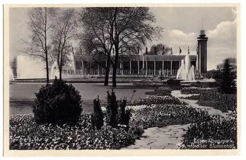 AK, Essen, Grugapark, Großer Blumenhof, um 1936