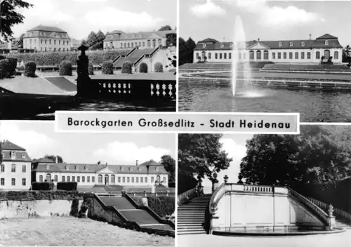 AK, Heidenau, Barockgarten Großsedlitz, vier Abb., 1979