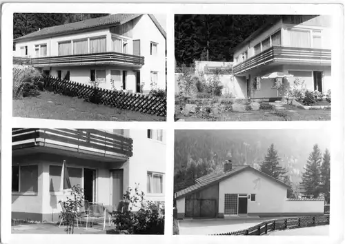 AK, Wildbad Schwarzwald, Haus Berolina, vier Abb., Echtfoto, Handabzug, um 1970