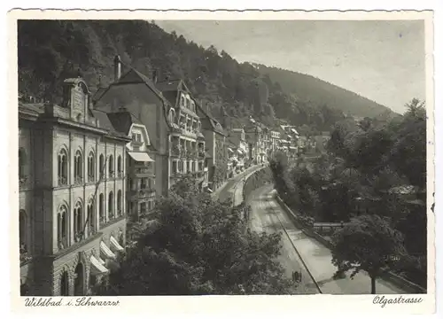 AK, Wildbad im Schwarzwald, Olgastr., um 1938