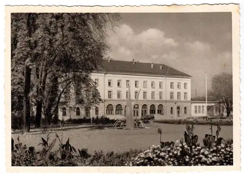 AK, Reutlingen, Listplatz mit Hauptbahnhof, um 1958