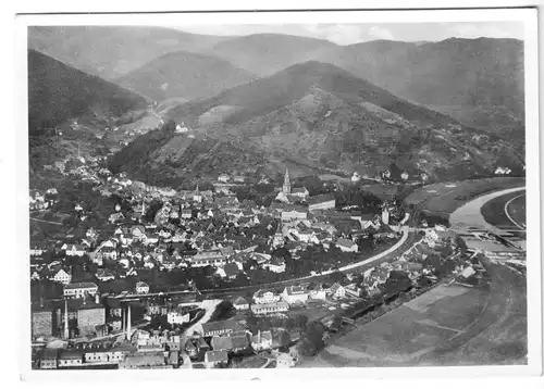 AK, Gengenbach Baden, Luftbildtotale, 1953