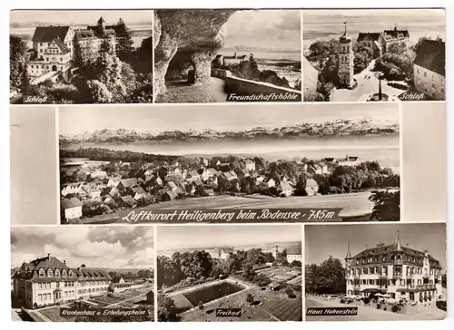AK, Heiligenberg beim Bodensee, sieben Abb., 1962