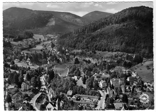 AK, Herrenalb im Schwarzwald, Luftbildansicht, um 1968