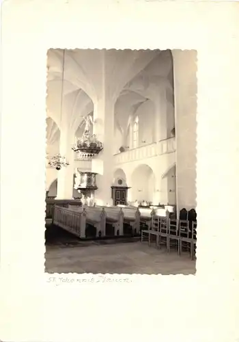 Karte mit Foto, Plauen Vogtl., Kirche St. Johann, Innenansicht, 1959