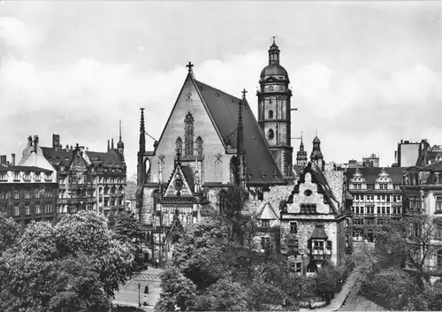 AK, Leipzig, Blick zur Thomaskirche, 1978