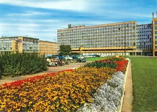 AK, Leipzig, Karl-Marx-Platz, Post, Hotel Deutschland, 1969