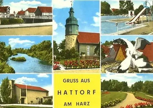 AK, Hattorf Harz, 7 Abb., Teilans., Version 2, ca. 1970