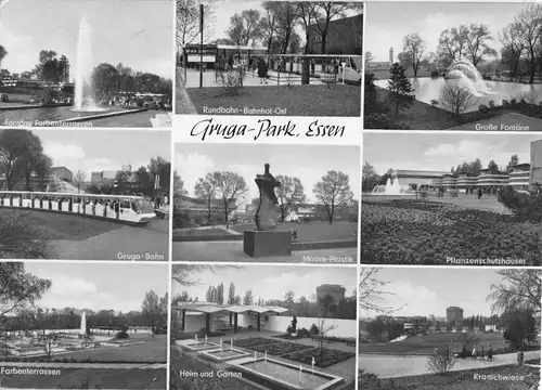 AK, Essen, Gruga-Park, neun Abb., 1968