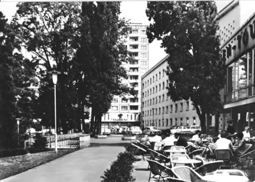 AK, Suhl, Freiluft-Café am Interhotel, 1971