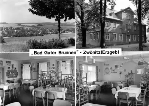 AK, Zwönitz Erzgeb., "Bad Guter Brunnen", vier Abb., 1978